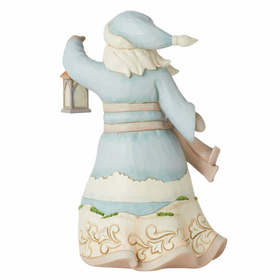 Decoration * | Shop Heartwood Creek Coastal Santa W/Lighthouse Sce