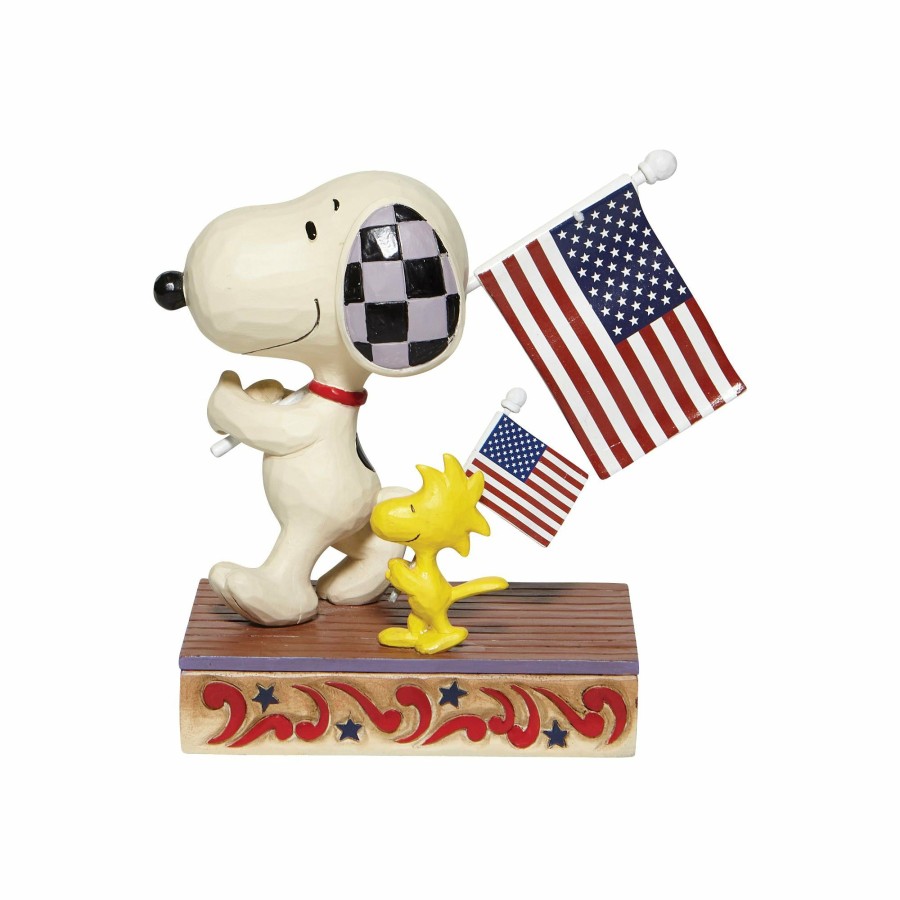 Most Popular * | Limited Edition Peanuts Snoopy/Woodstock With Flags