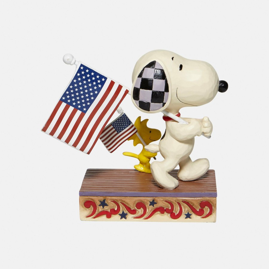 Most Popular * | Limited Edition Peanuts Snoopy/Woodstock With Flags