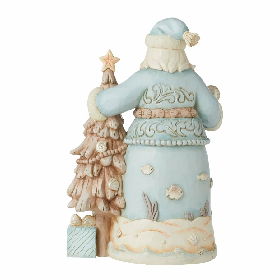 Decoration * | Discount Heartwood Creek Coastal Santa W/Driftwood Tree