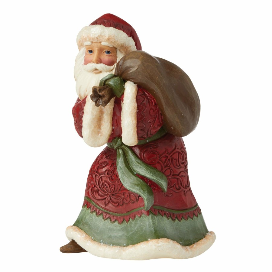 Decoration * | Outlet Heartwood Creek Victorian Santa With Toy Bag