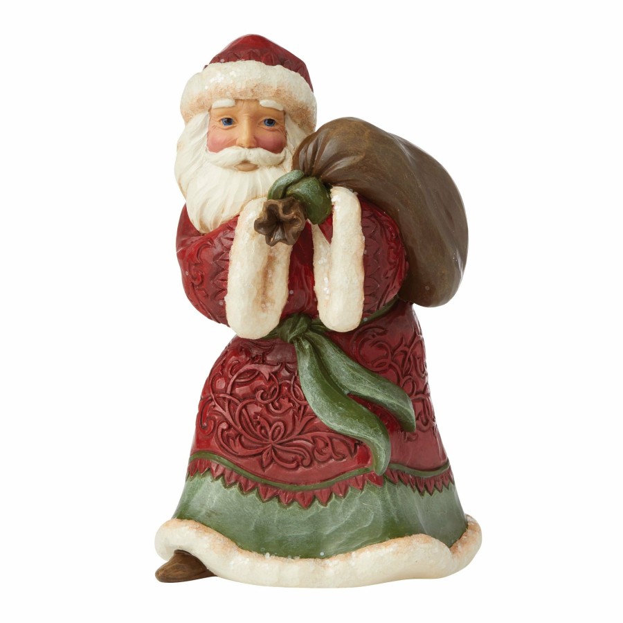 Decoration * | Outlet Heartwood Creek Victorian Santa With Toy Bag