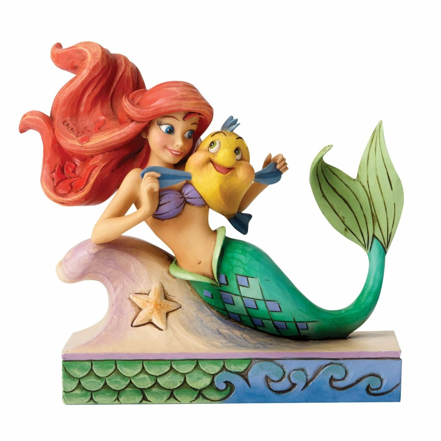 Gifts * | Discount Disney Traditions Ariel With Flounder