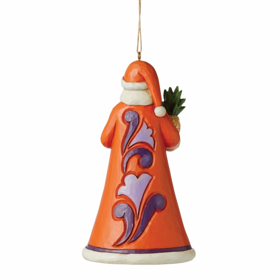 Decoration * | Outlet Heartwood Creek Southcarolina Orange Santa Orn