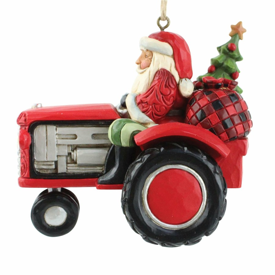 Ornaments * | Limited Edition Country Living Santa Driving Tractor Ornament