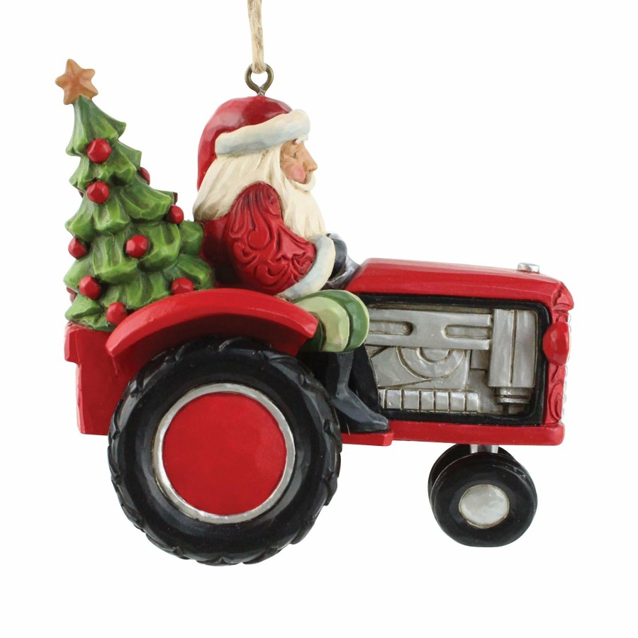 Ornaments * | Limited Edition Country Living Santa Driving Tractor Ornament