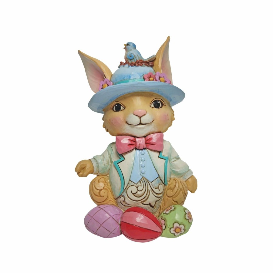 Decoration * | Shop Heartwood Creek Pint Sized Bunny With Eggs