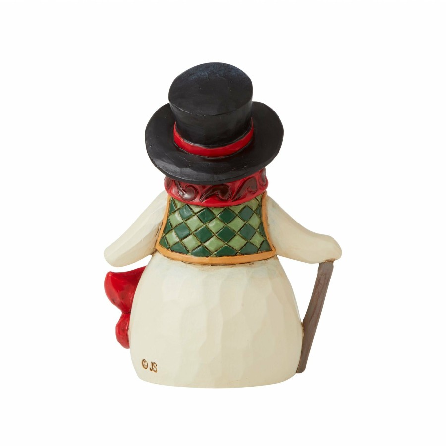 Decoration * | New Heartwood Creek Snowman With Long Scarf Mini