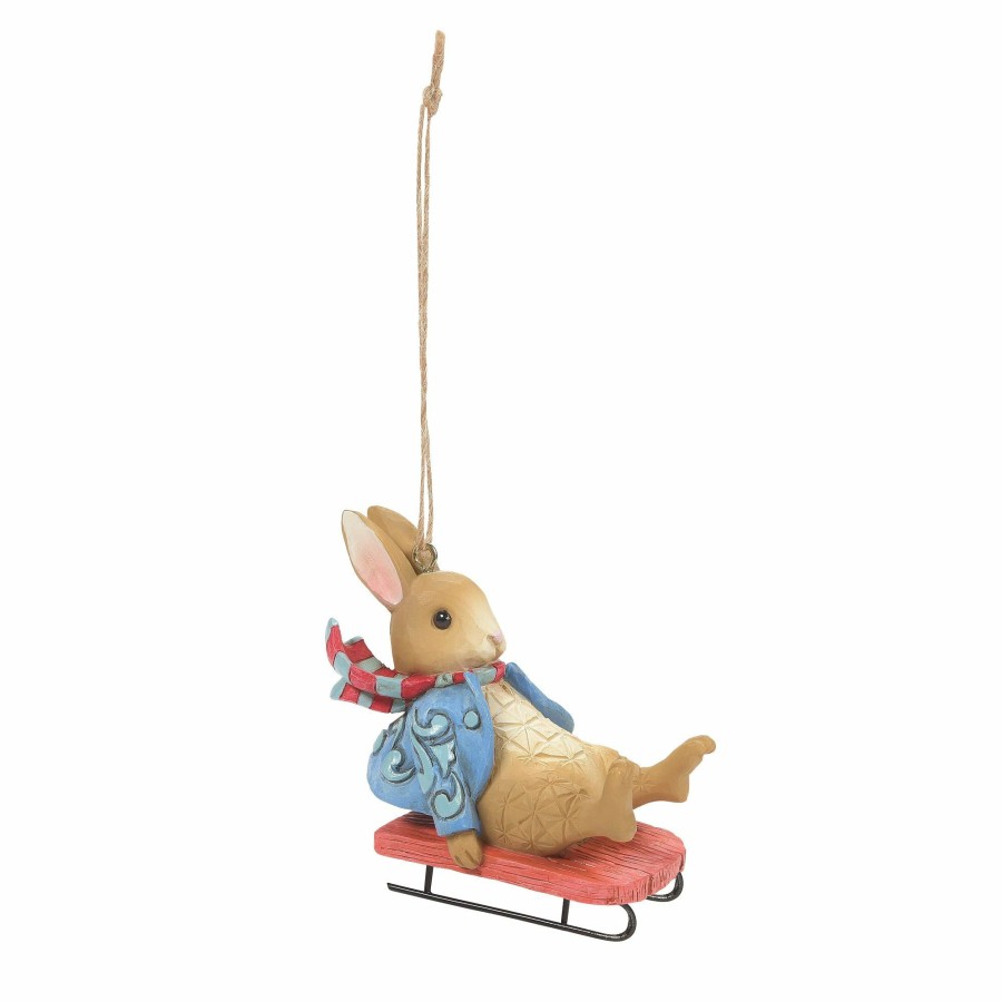 Ornaments * | New Beatrix Potter Peter Rabbit Sledging