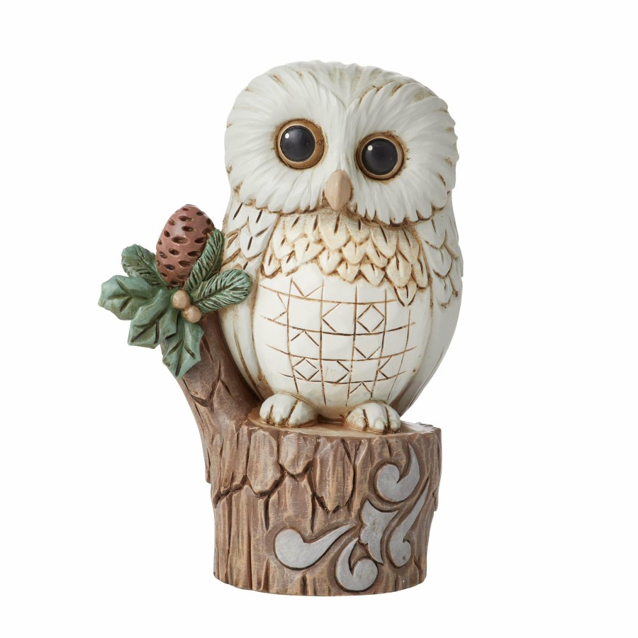 Gifts * | New Heartwood Creek Woodland Owl On Tree Stump