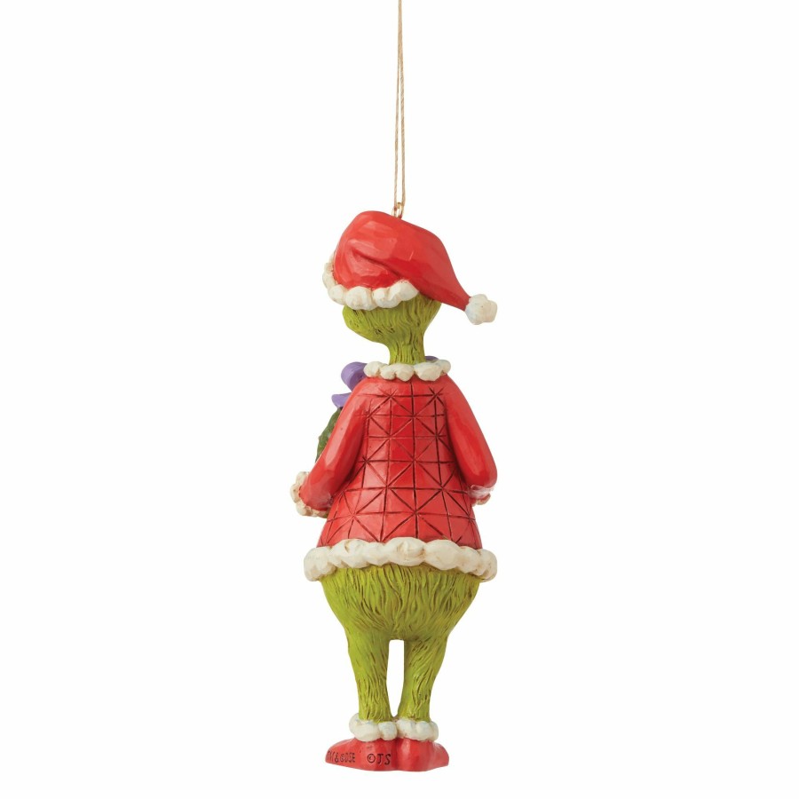 Ornaments * | New Grinch Holding Wreath Ornament