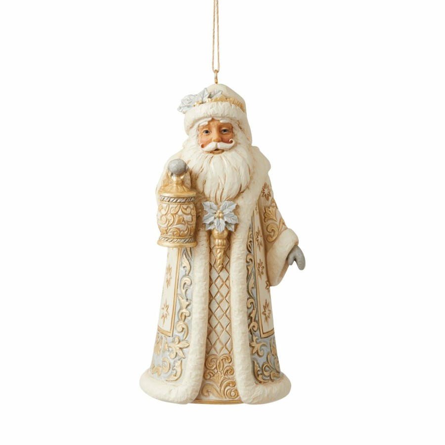 Ornaments * | Shop Heartwood Creek Holiday Santa With Lantern Orn