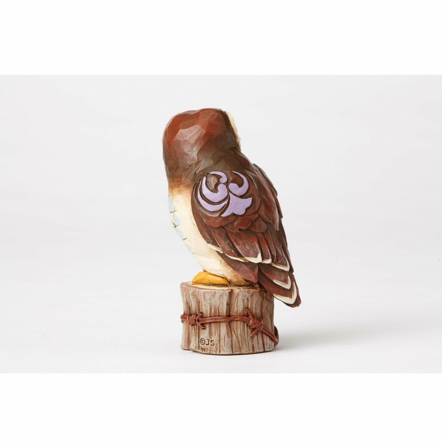 Decoration * | New Heartwood Creek Mini Owl On Tree Stump