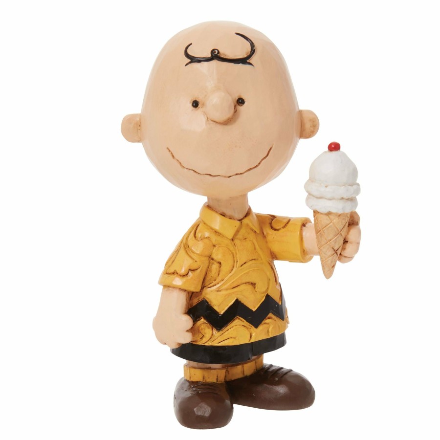 Decoration * | Outlet Peanuts Mini Charlie Brown With Ice Cr