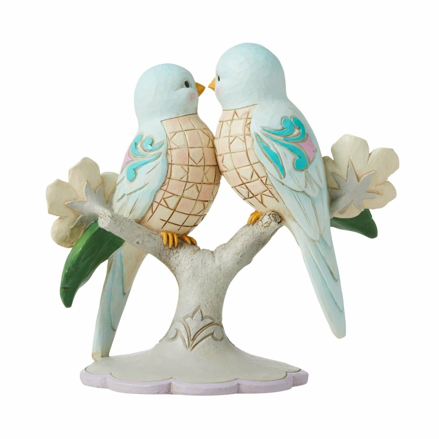 Gifts * | Discount Heartwood Creek Lovebirds On Floral Branches