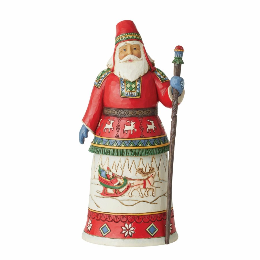 Decoration * | Limited Edition Heartwood Creek Laplander Santa 15Th Annual