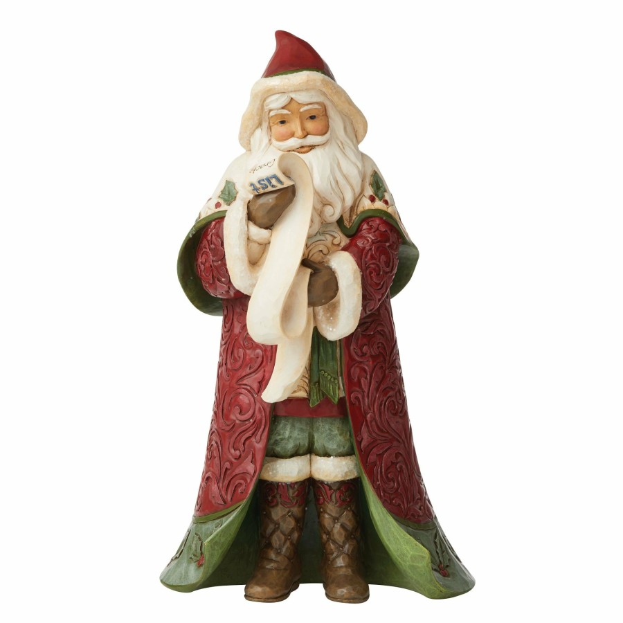 Decoration * | Outlet Heartwood Creek Victorian Santa With List