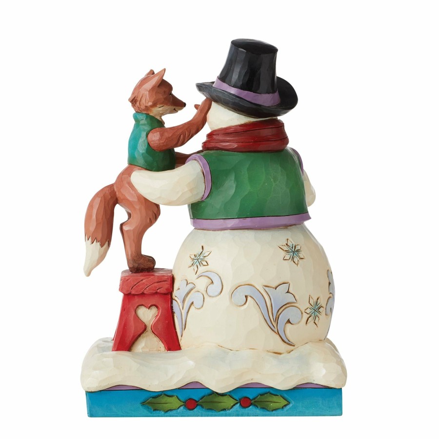 Decoration * | Outlet Heartwood Creek Snowman With Fox