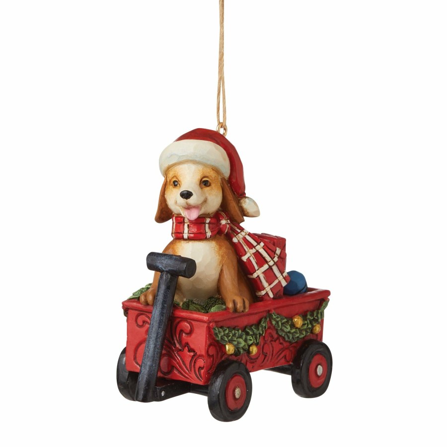 Ornaments * | Limited Edition Country Living Dog In Wagon Ornament