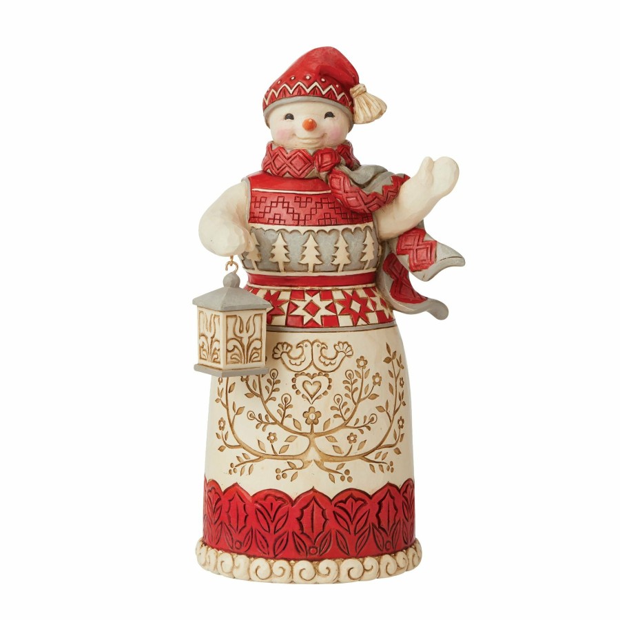 Decoration * | Limited Edition Heartwood Creek Nordic Noel Snowman/Lantern