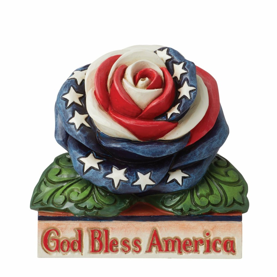 Decoration * | Outlet Heartwood Creek Patriotic Rose Mini