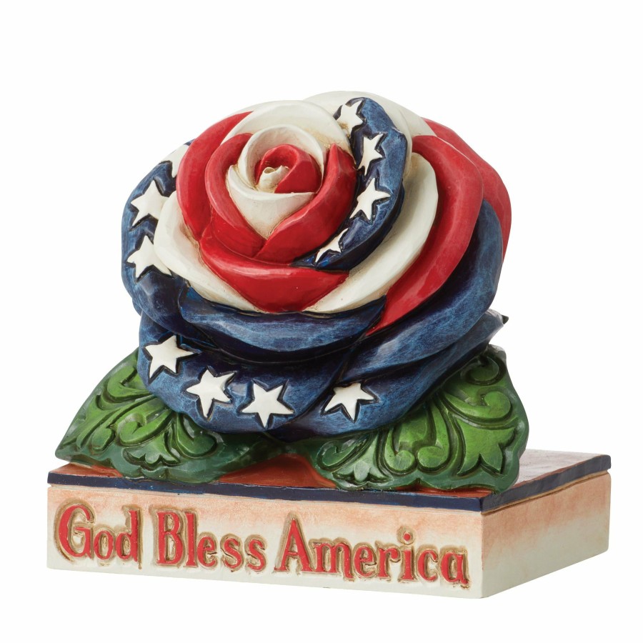 Decoration * | Outlet Heartwood Creek Patriotic Rose Mini