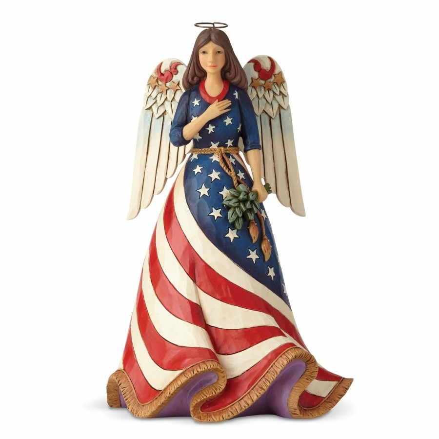 Most Popular * | Limited Edition Heartwood Creek Patriotic Angel W/Flag Dress