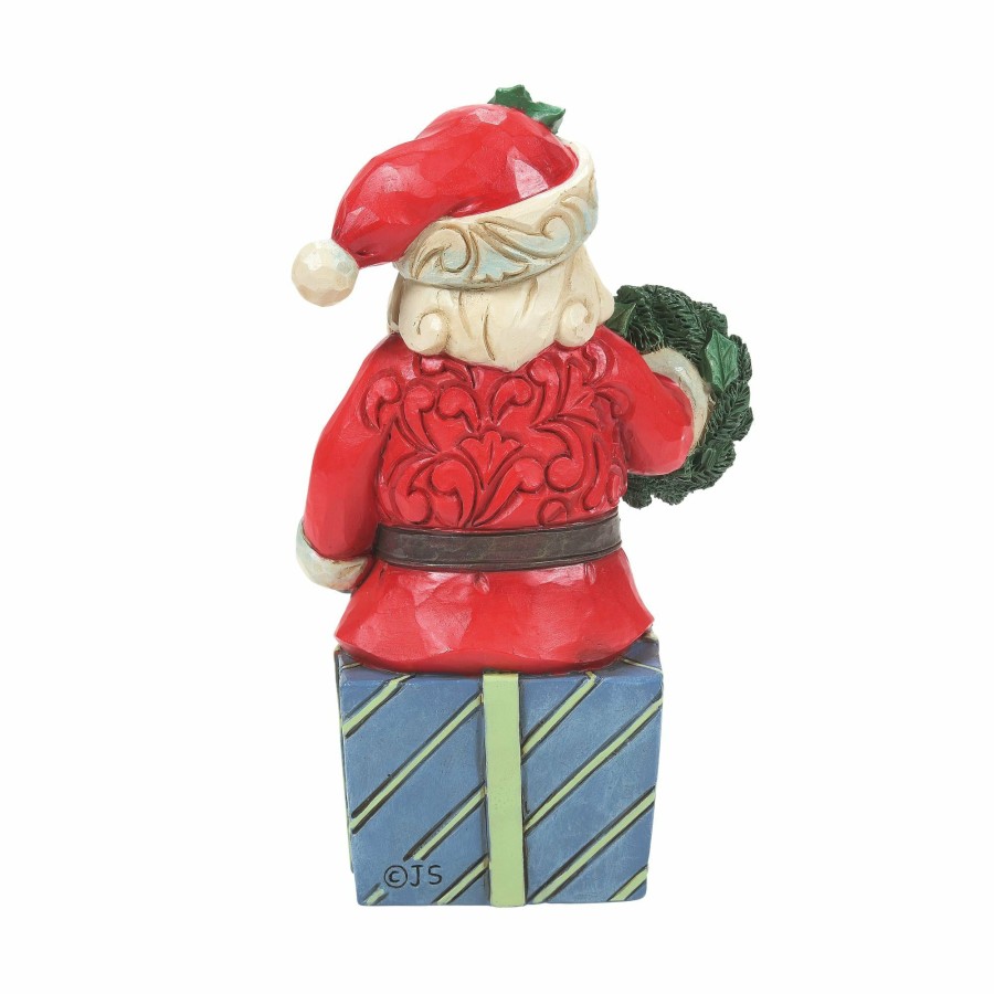 Decoration * | New Heartwood Creek Mini Santa Sitting On Gifts