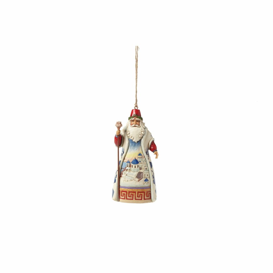 Ornaments * | New Heartwood Creek Greek Santa Ornament