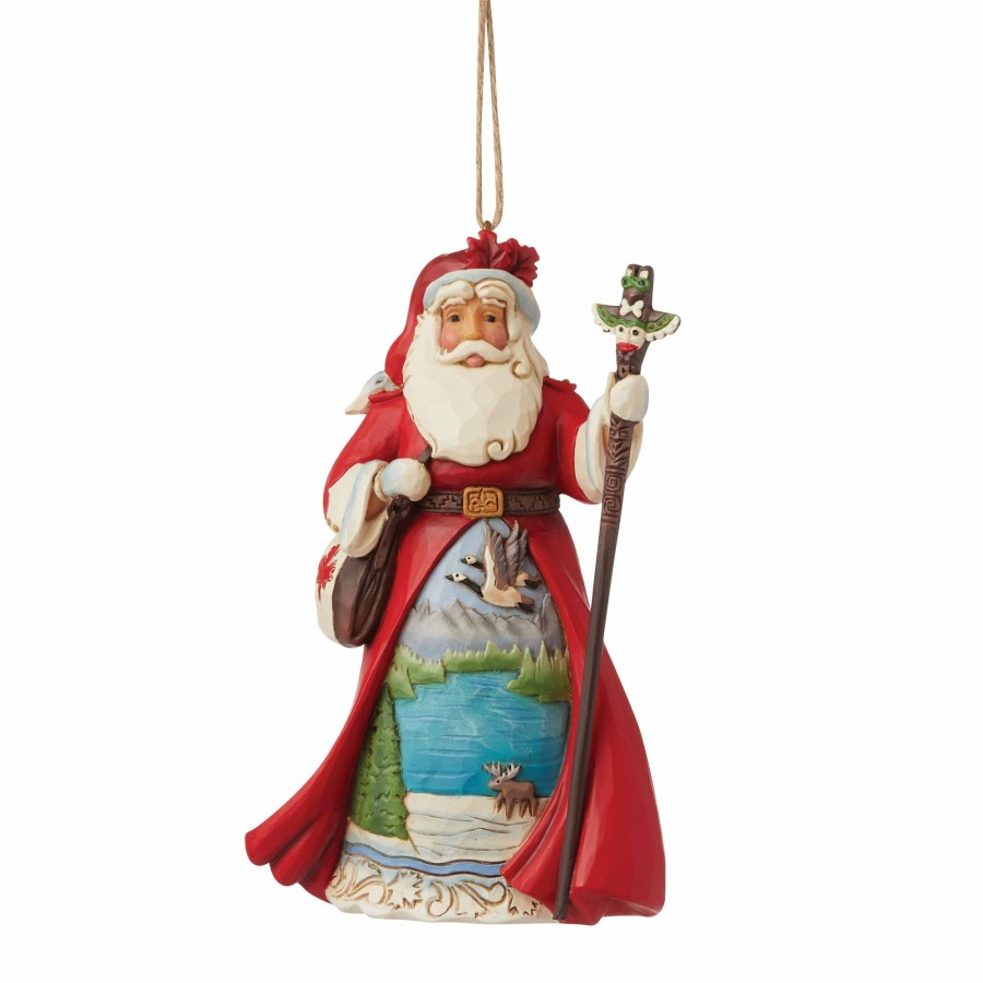 Ornaments * | Shop Heartwood Creek Canadian Santa Ornament