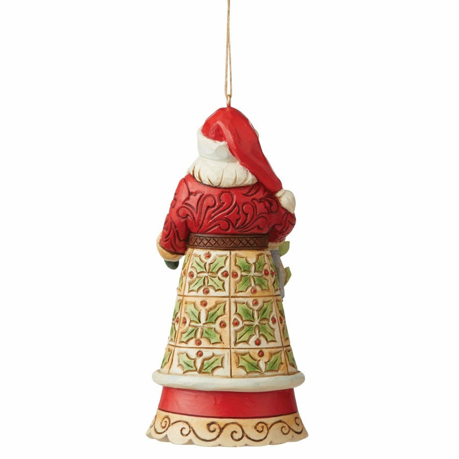 Ornaments * | Discount Heartwood Creek Santa With Holly Ornament