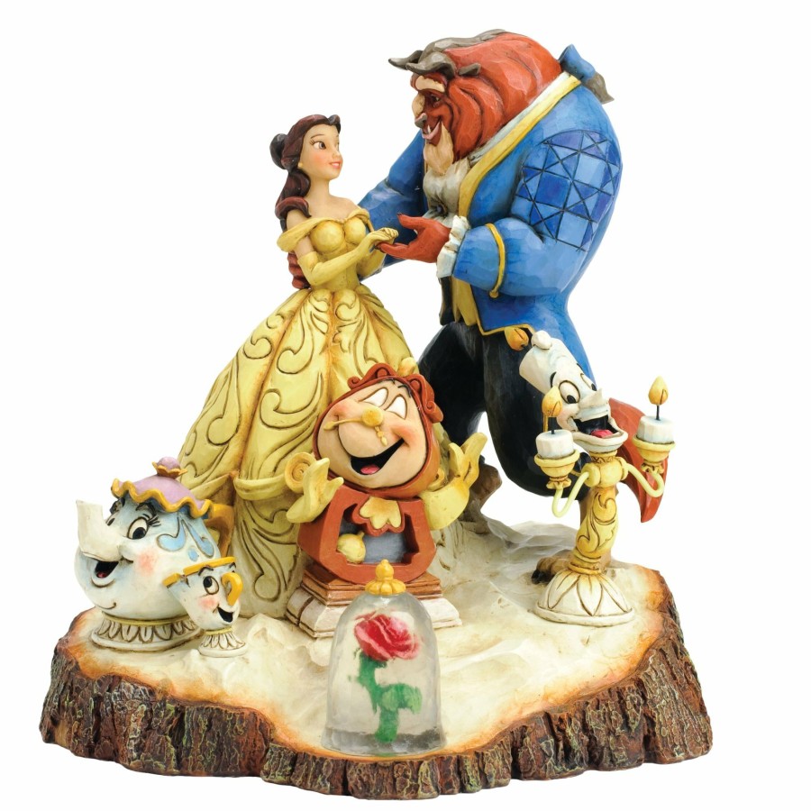 Gifts * | New Disney Traditions Beauty-Beast Carved By Heart