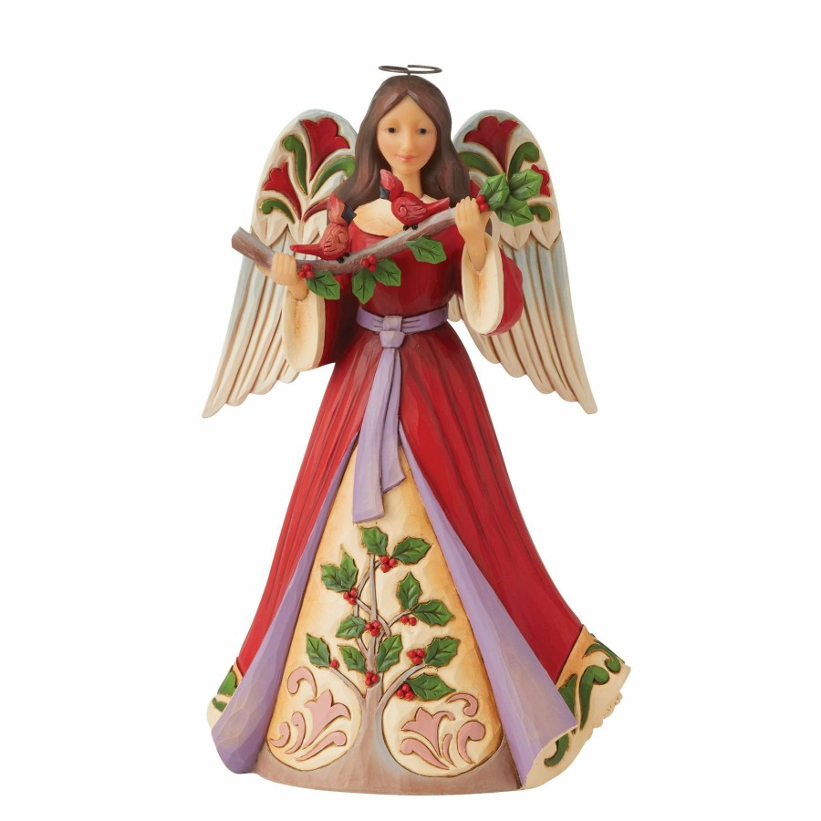 Gifts * | Shop Heartwood Creek Christmas Angel With Cardinals