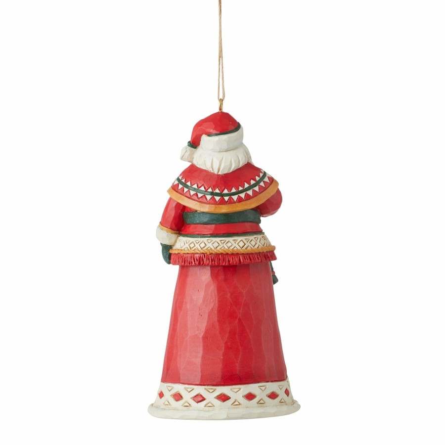 Ornaments * | Shop Heartwood Creek Lapland Santa Hanging Ornament