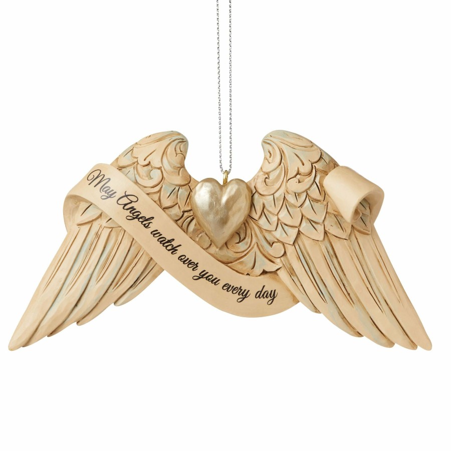 Gifts * | Outlet Heartwood Creek Guardian Angel Wings Orn