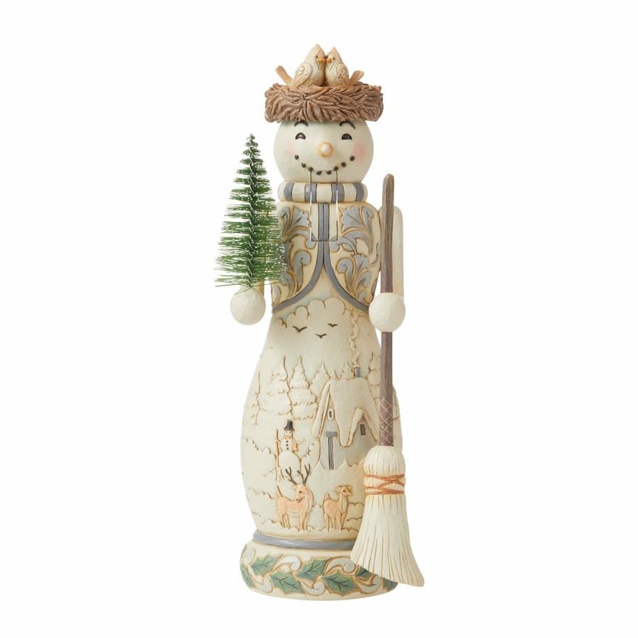 Decoration * | Shop Heartwood Creek Woodland Snowman Nutcracker