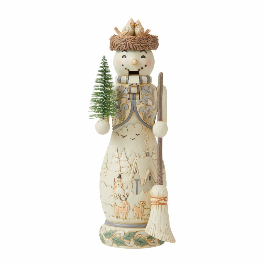 Decoration * | Shop Heartwood Creek Woodland Snowman Nutcracker