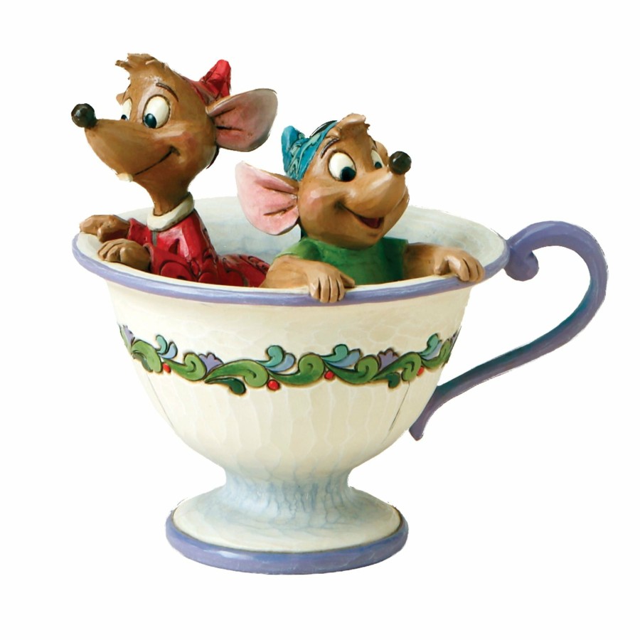 Most Popular * | New Disney Traditions Jaq And Gus In Tea Cup