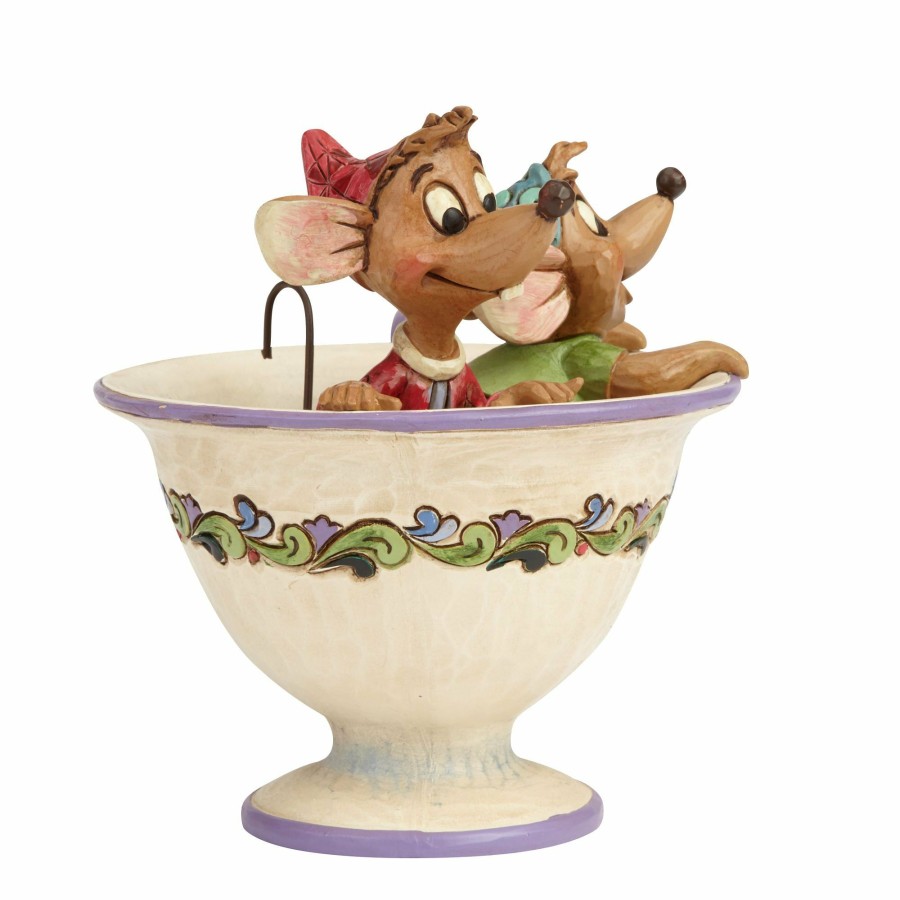 Most Popular * | New Disney Traditions Jaq And Gus In Tea Cup