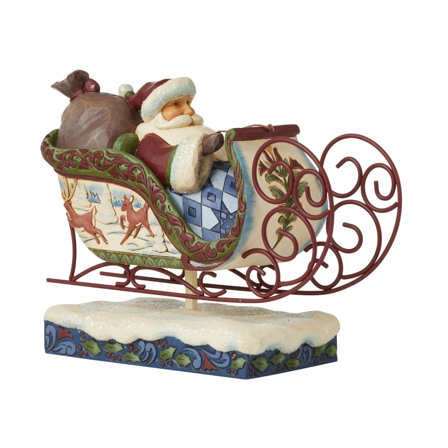 Decoration * | New Heartwood Creek Victorian Santa In Sleigh