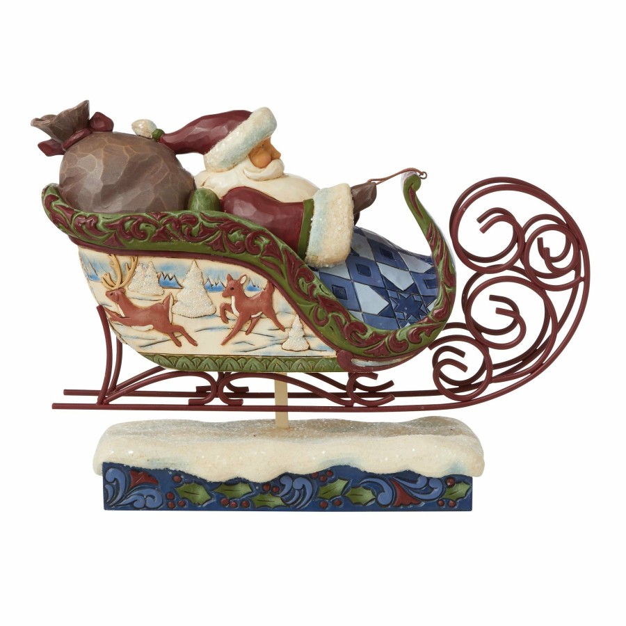 Decoration * | New Heartwood Creek Victorian Santa In Sleigh