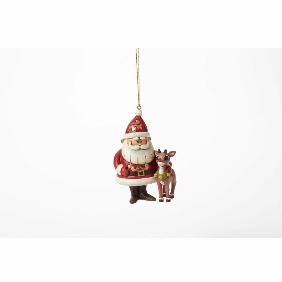 Ornaments * | Shop Rudolph Traditions Santa And Rudolph 50Th Ann Orn