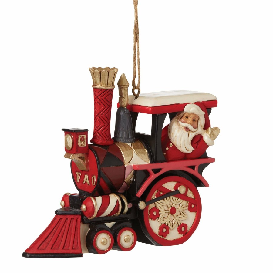 Ornaments * | Outlet Fao Schwarz Fao Santa In Train Ornament