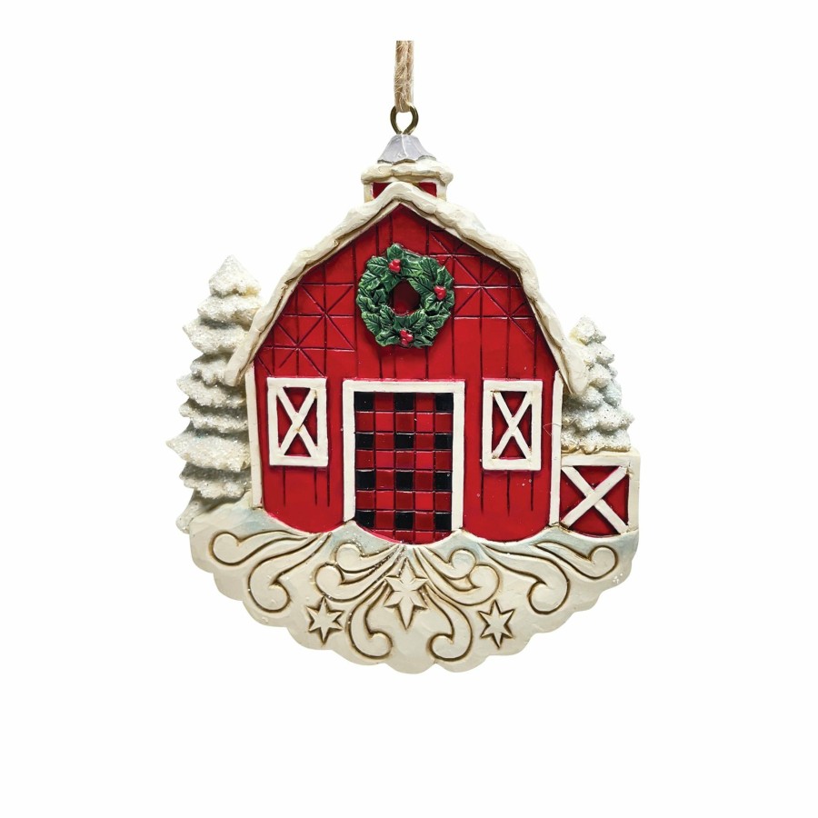 Ornaments * | Outlet Country Living Red Barn Ornament