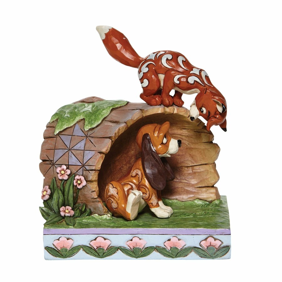 Most Popular * | Outlet Disney Traditions Fox And Hound On Log