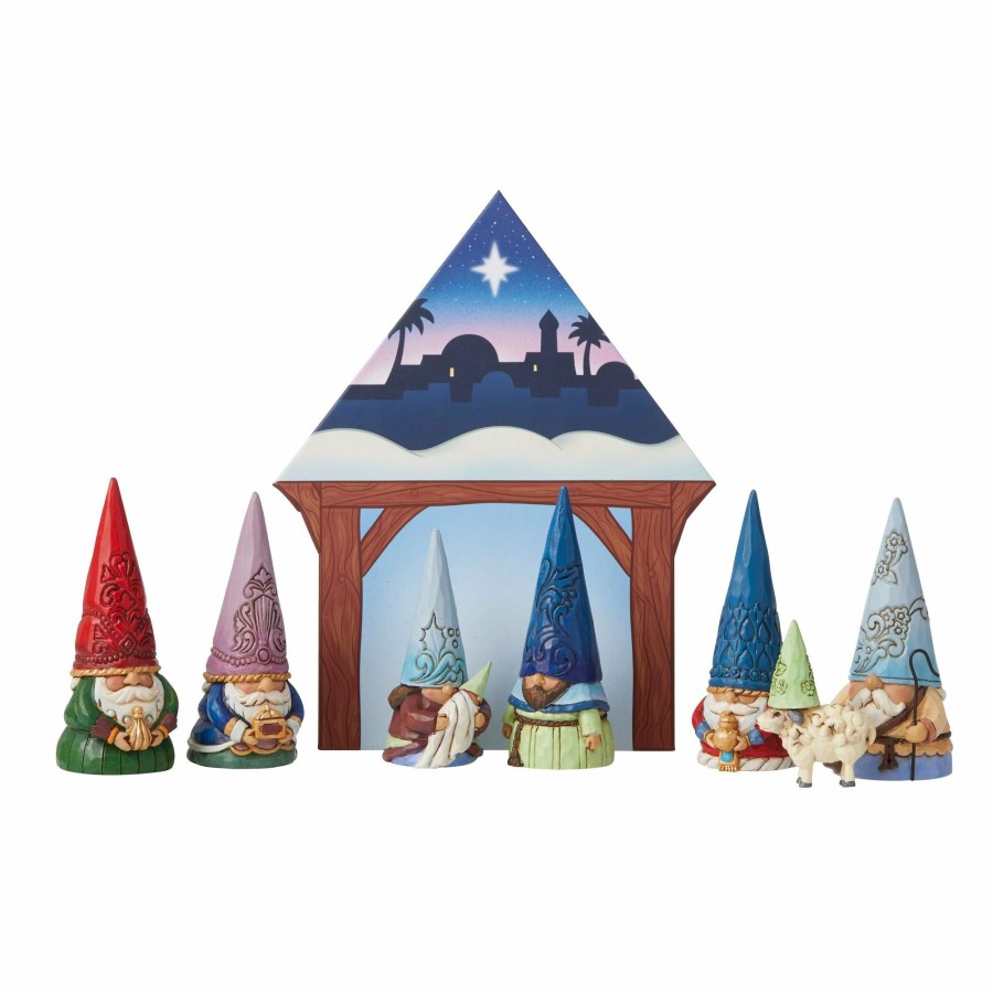 Decoration * | Shop Heartwood Creek Gnome Christmas Pageant 8Pcset