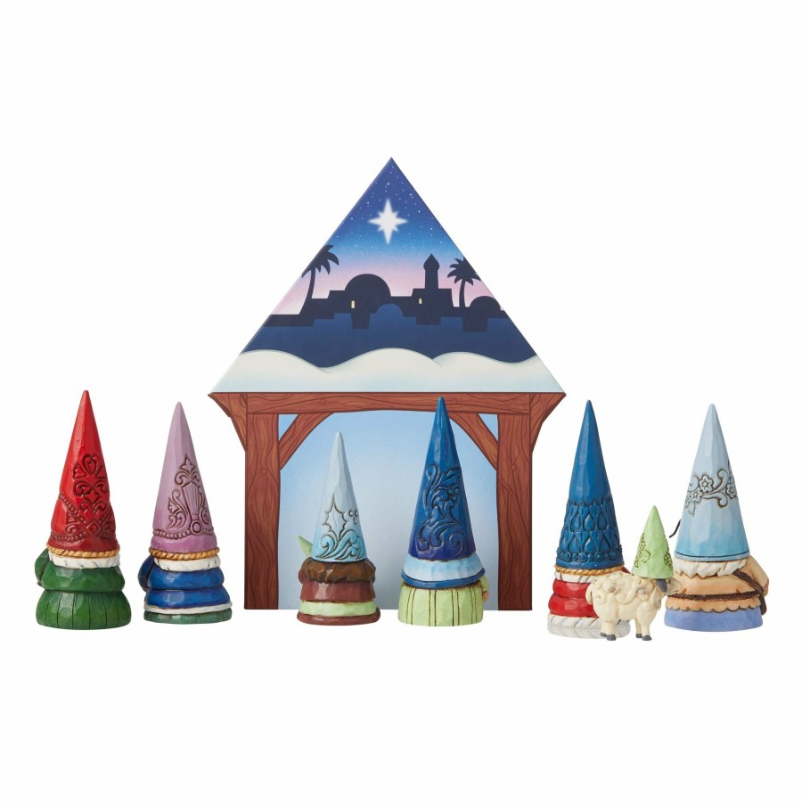 Decoration * | Shop Heartwood Creek Gnome Christmas Pageant 8Pcset