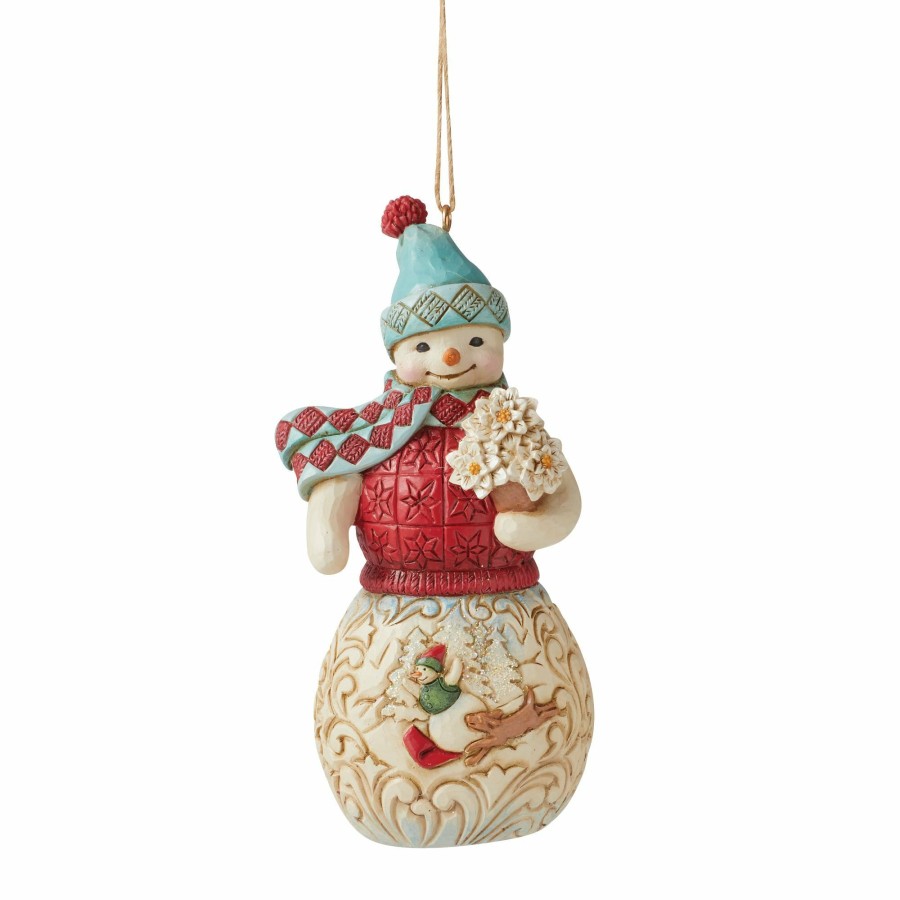 Decoration * | Outlet Heartwood Creek Wonderland Snowman Ornament