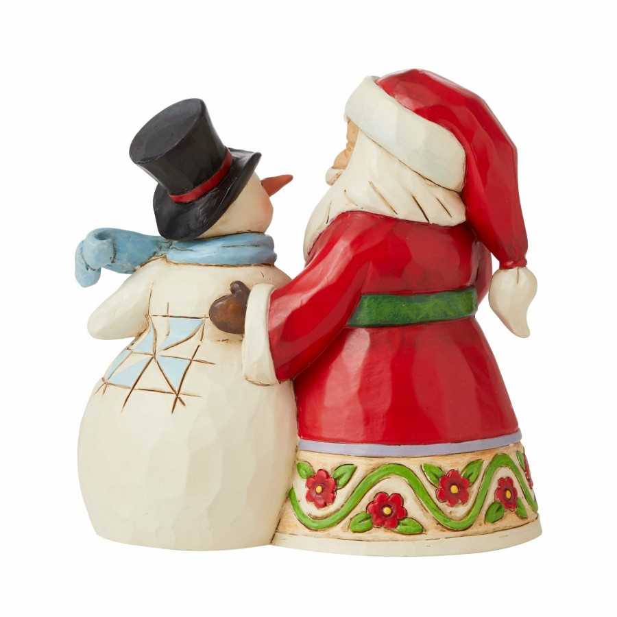 Decoration * | Limited Edition Heartwood Creek Santa And Snowman Pint Sized