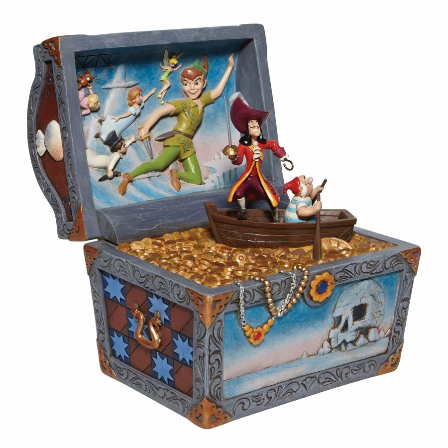 Most Popular * | Limited Edition Disney Traditions Peter Pan Treasure Chest Scene